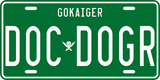 Gokai Green License Plate