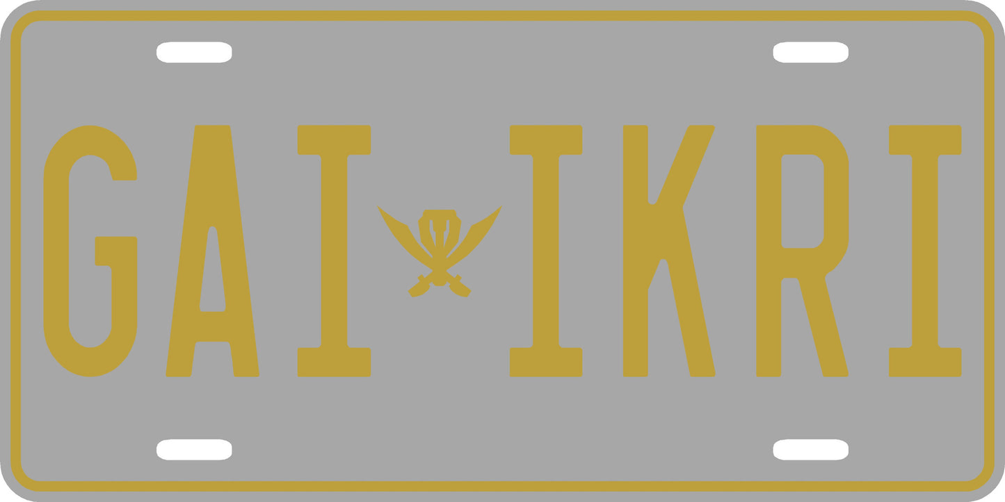 Gokai Silver License Plate