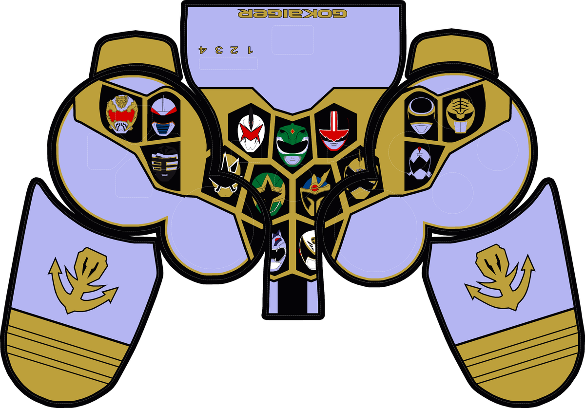 Gokai Silver (Gold Mode) PS3 Controller Skin