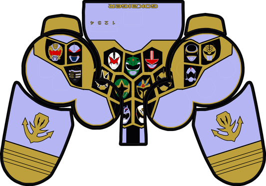 Gokai Silver (Gold Mode) PS3 Controller Skin