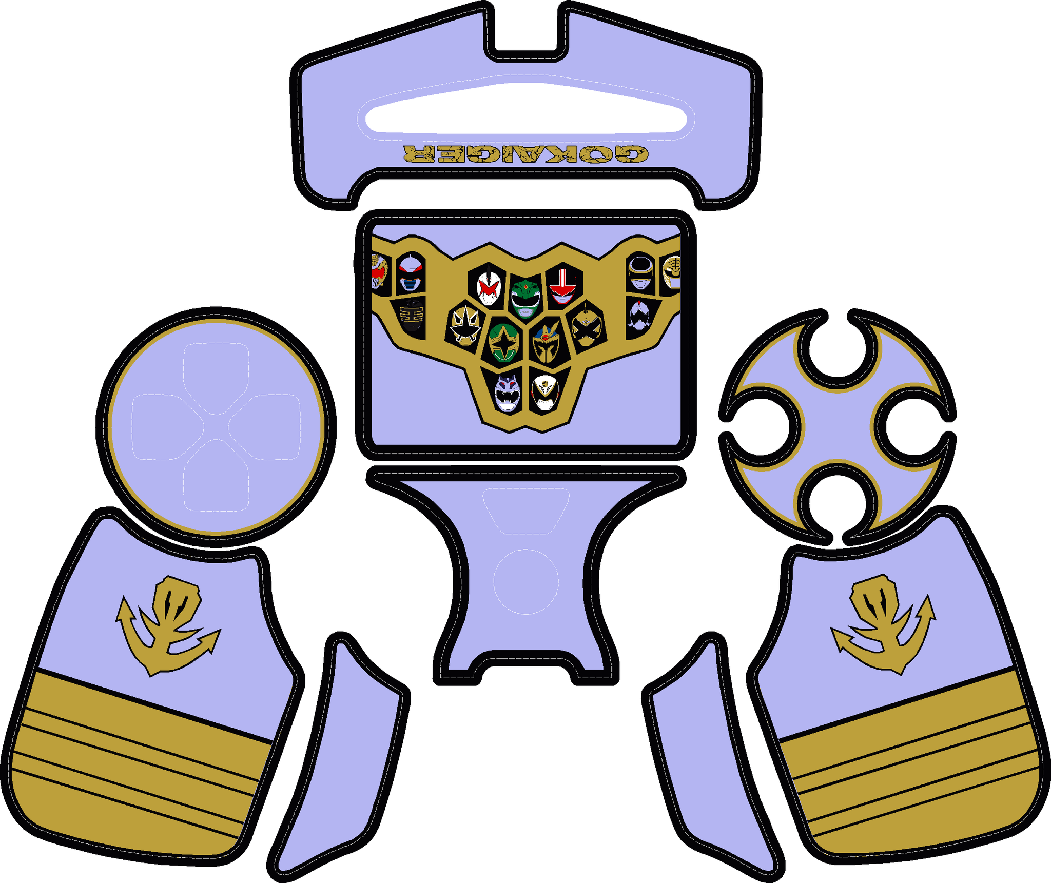 Gokai SIlver (Gold Mode) PS4 Controller Skin – BD15 Decals