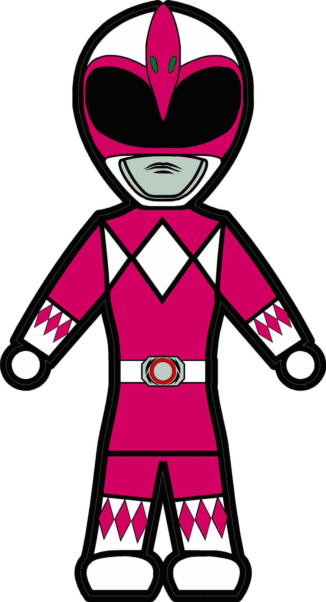 MMPR Pink - Stick Figure Family