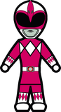 MMPR Pink - Stick Figure Family