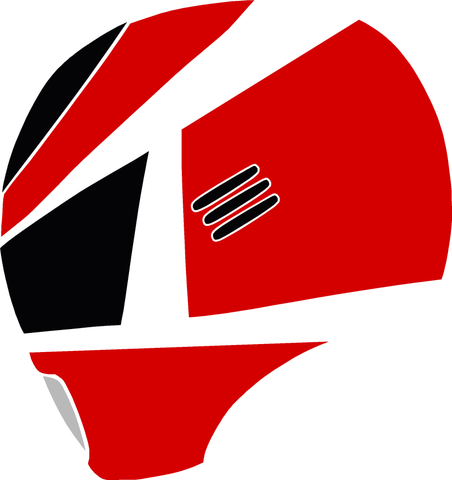 MegaRed Helmet (Side Profile) Decal