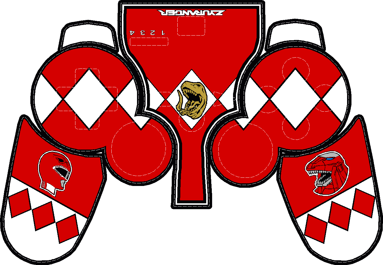 Tyrannoranger PS3 Controller Skin