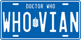 Whovian License Plate