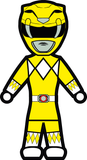 MMPR Yellow - Stick Figure Family